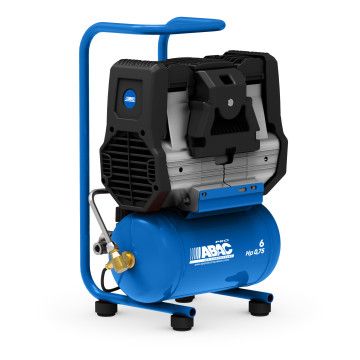 Cichy kompresor tłokowy bezolejowy ABAC START SILENT OS7P | 8 bar | 0.75 KM / 0.55 kW | 140 l/min | 6l | 230V