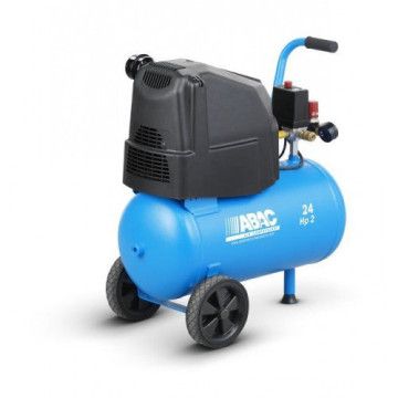 Cichy kompresor tłokowy bezolejowy ABAC POLE POSITION OS20P | 9 bar | 2.0 KM / 1.5 kW | 230 l/min | 24l | 230V